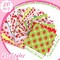 20 Pcs 10''x10'' Quilting Fabric Square Summer Strawberry Quiltted Fabric
